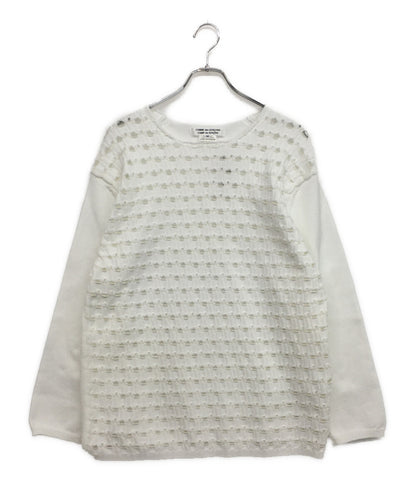 コムデギャルソン コムデギャルソン フロントホールデザインエステルニット RO-N516 レディース SIZE M COMME des GARCONS COMME de GARCONS