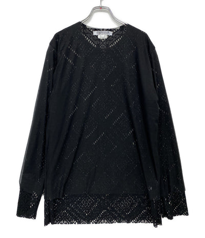 COMME des GARCONS COMME des GARCONS カットソー レイヤードレースプルオーバー 25SS レディース SIZE L コムデギャルソン コムデギャルソン