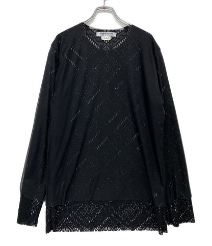 COMME des GARCONS COMME des GARCONS カットソー レイヤードレースプルオーバー 25SS レディース SIZE L コムデギャルソン コムデギャルソン