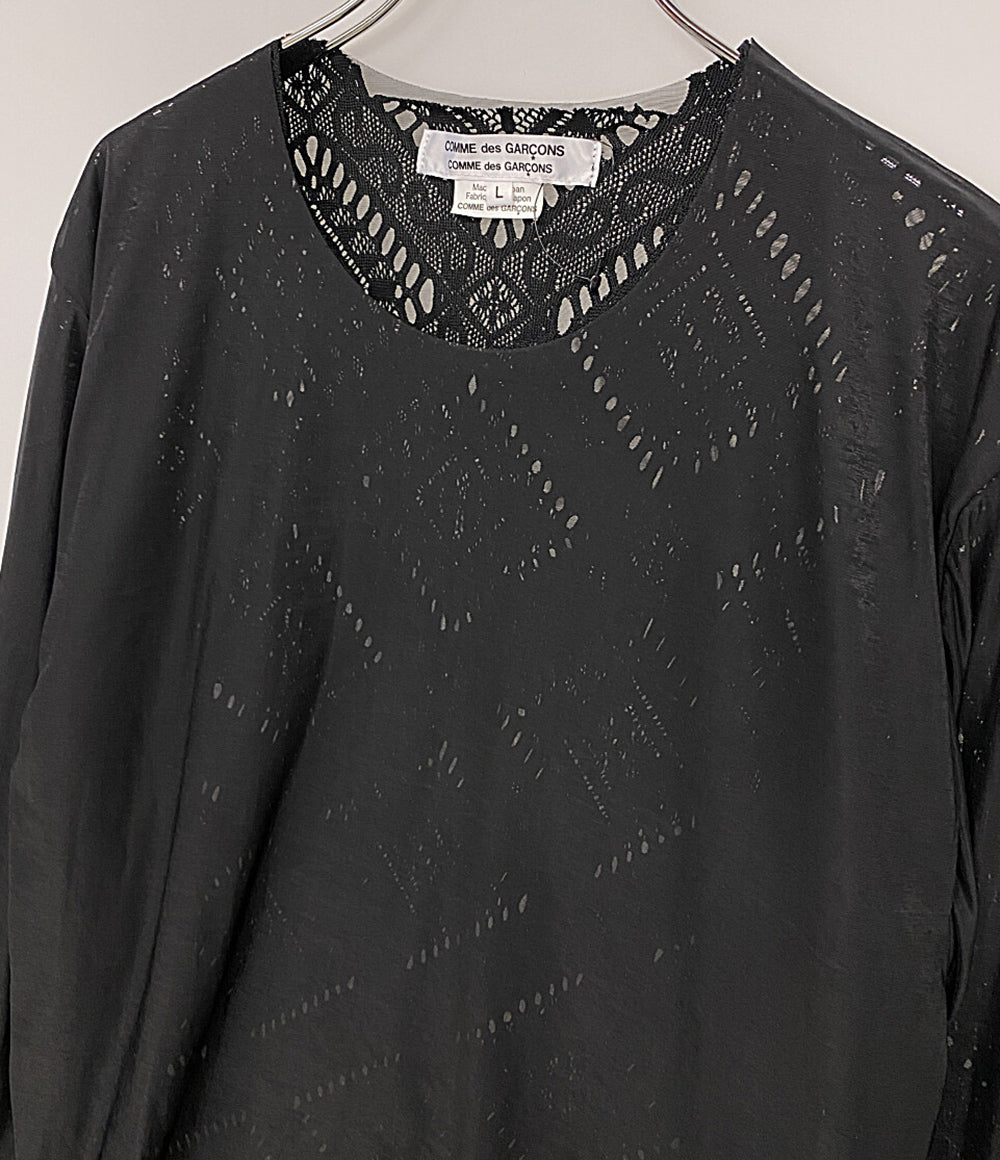 COMME des GARCONS COMME des GARCONS カットソー レイヤードレースプルオーバー 25SS レディース SIZE L コムデギャルソン コムデギャルソン