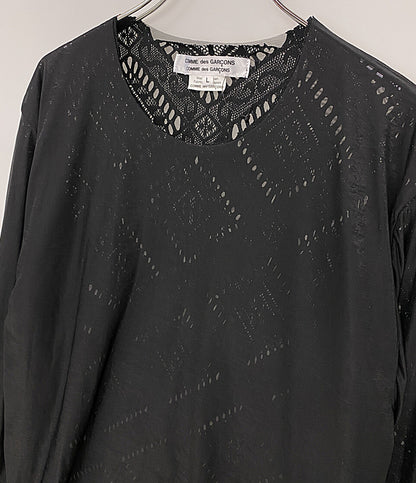 COMME des GARCONS COMME des GARCONS カットソー レイヤードレースプルオーバー 25SS レディース SIZE L コムデギャルソン コムデギャルソン