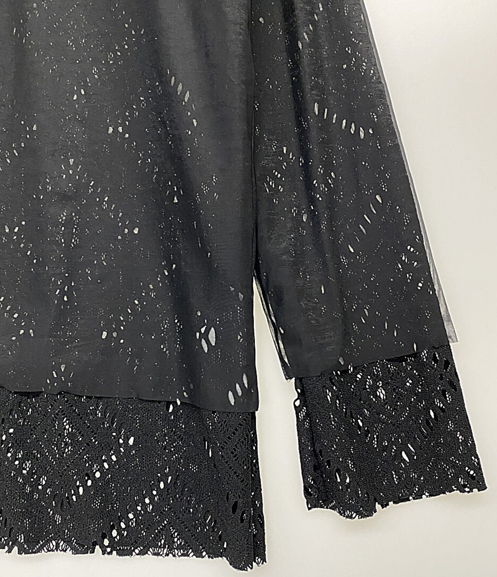 COMME des GARCONS COMME des GARCONS カットソー レイヤードレースプルオーバー 25SS レディース SIZE L コムデギャルソン コムデギャルソン