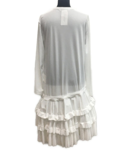 コムデギャルソン コムデギャルソン 内レース裾フリル長袖ワンピース 25SS レディース SIZE S COMME des GARCONS COMME des GARCONS