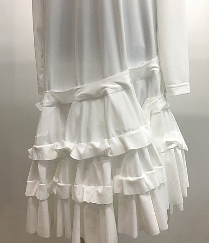 コムデギャルソン コムデギャルソン 内レース裾フリル長袖ワンピース 25SS レディース SIZE S COMME des GARCONS COMME des GARCONS