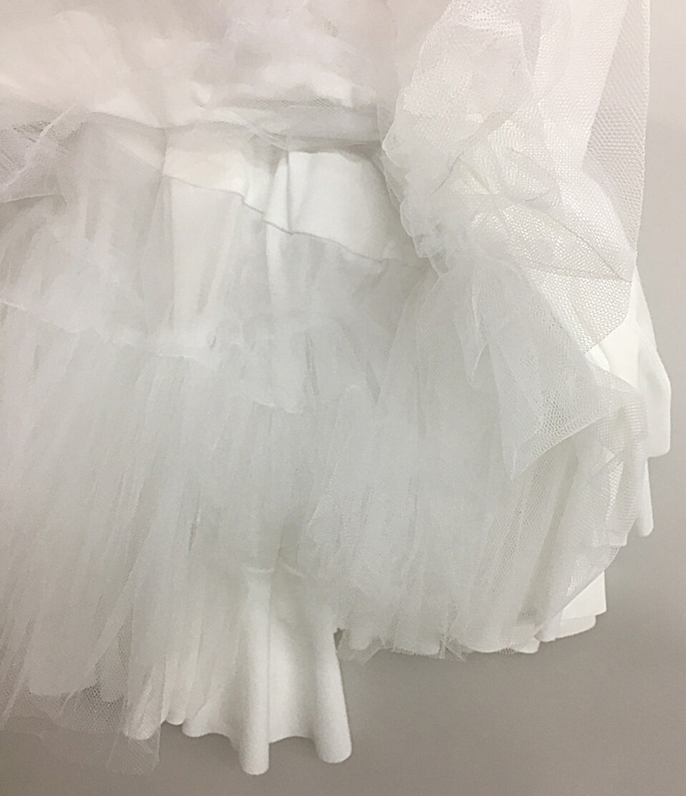 コムデギャルソン コムデギャルソン 内レース裾フリル長袖ワンピース 25SS レディース SIZE S COMME des GARCONS COMME des GARCONS