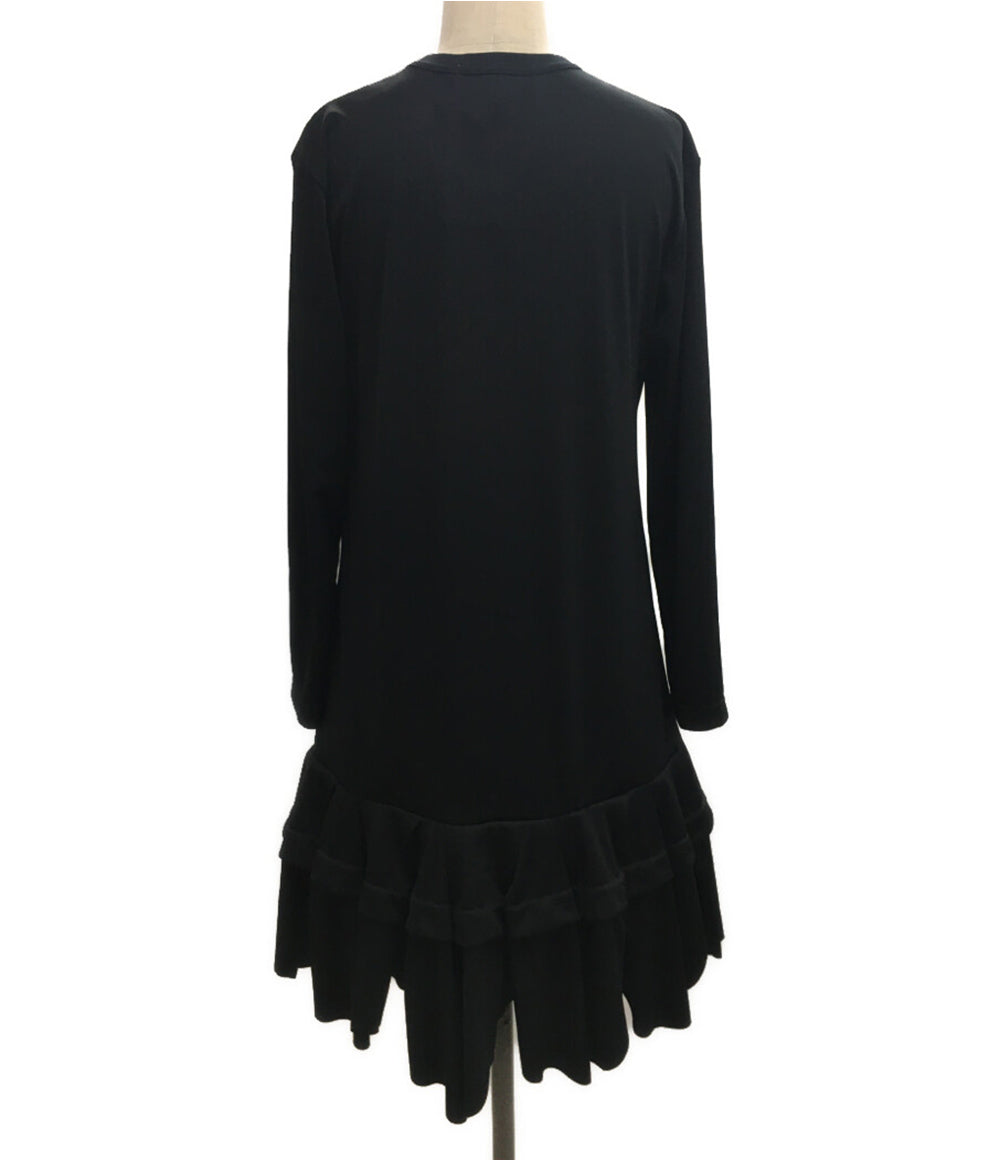 コムデギャルソン コムデギャルソン 美品 内レース裾フリル長袖ワンピース 25SS レディース SIZE XS COMME des GARCONS COMME des GARCONS