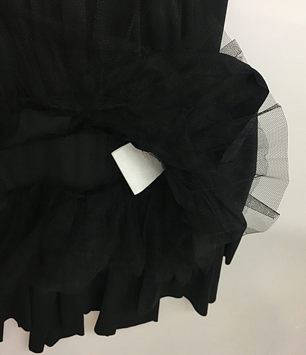 コムデギャルソン コムデギャルソン 美品 内レース裾フリル長袖ワンピース 25SS レディース SIZE XS COMME des GARCONS COMME des GARCONS