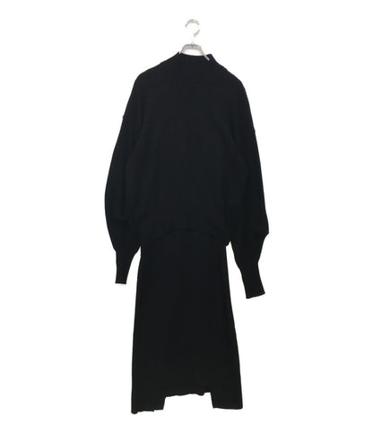 UN3D. アンスリード レイヤードアンサンブルニットワンピース 522110300401-01 レディース SIZE 38