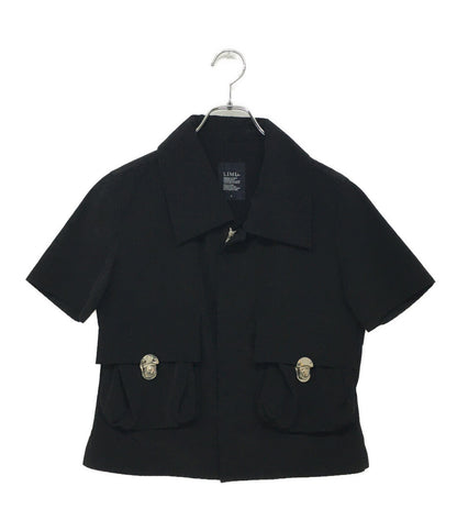 Limi feu 半袖ジップシャツ ポケット付き LY-J18-900 レディース SIZE S リミフゥ