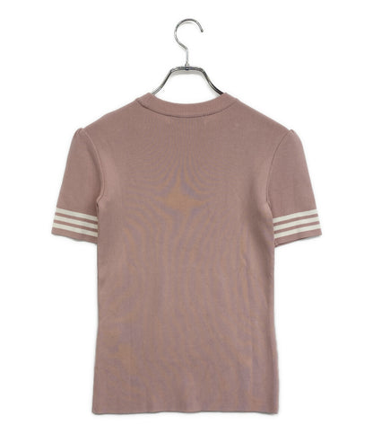 美品 ボーダーズアットバルコニー フェイクパールニットカットソー BD2011-1C-41 レディース SIZE 36 BORDERS at BALCONY