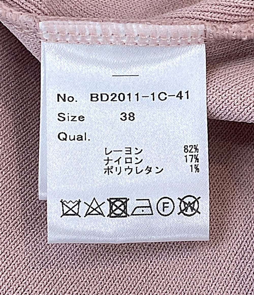 美品 ボーダーズアットバルコニー フェイクパールニットカットソー BD2011-1C-41 レディース SIZE 38 BORDERS at BALCONY