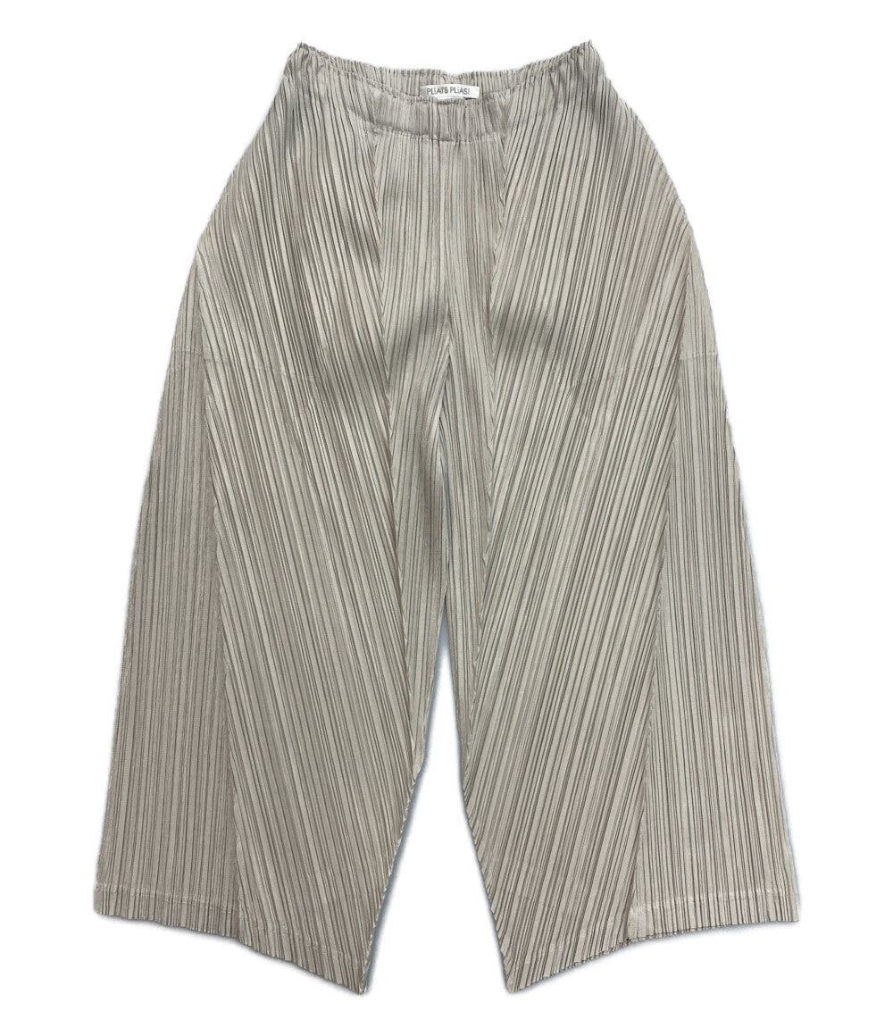 プリーツプリーズ 美品 変則プリーツワイドパンツ 22AW PP23JF385 レディース SIZE 2 PLEATS PLEASE