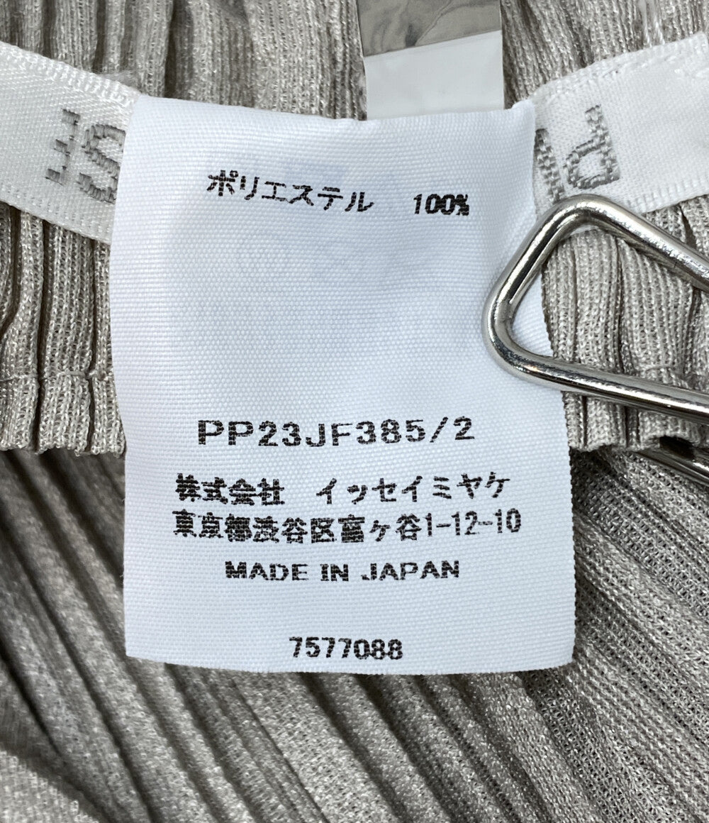 プリーツプリーズ 美品 変則プリーツワイドパンツ 22AW PP23JF385 レディース SIZE 2 PLEATS PLEASE