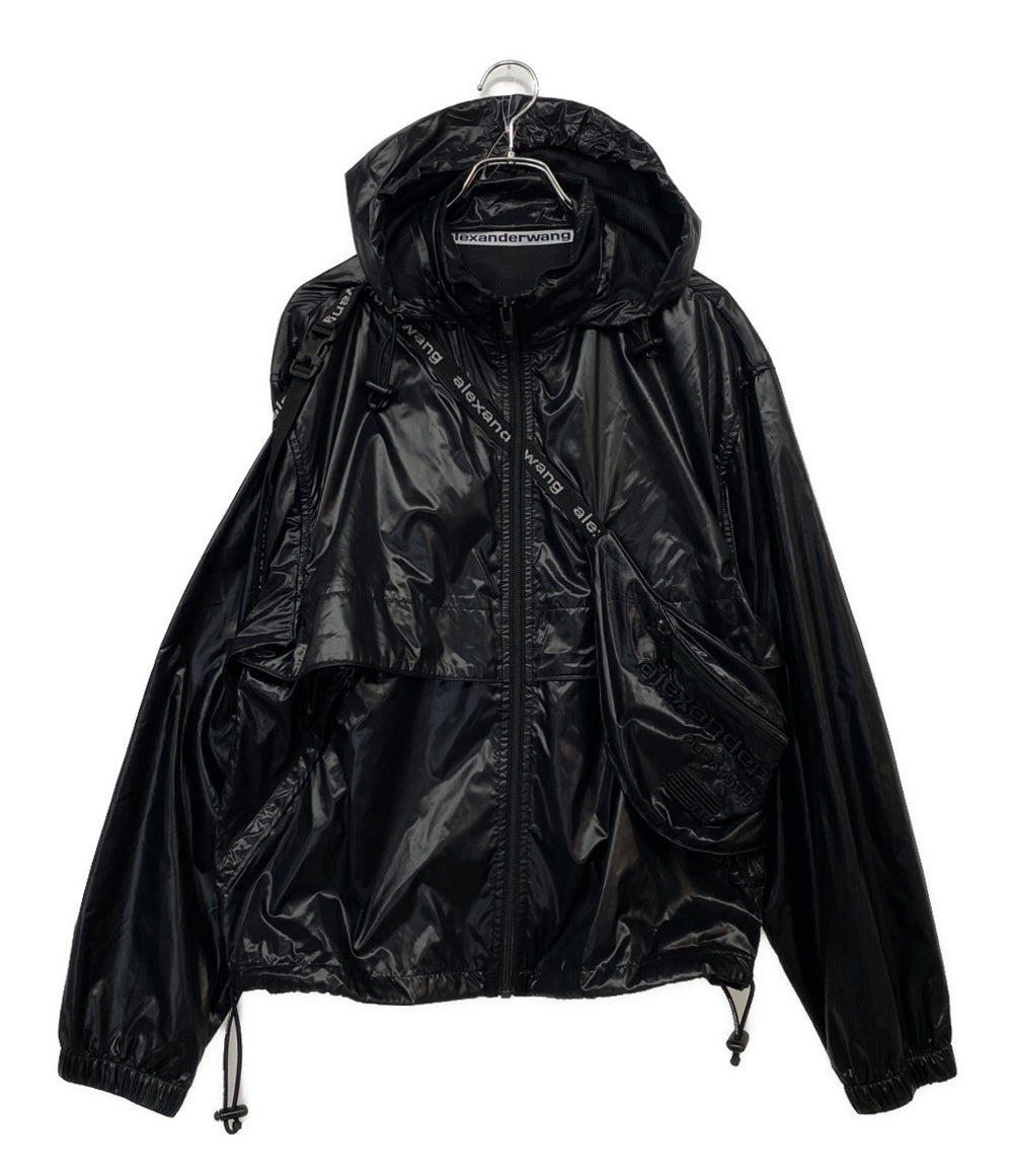 ALEXANDER WANG ポーチ付きナイロンパーカー ブラック レディース SIZE XS アレキサンダーワン