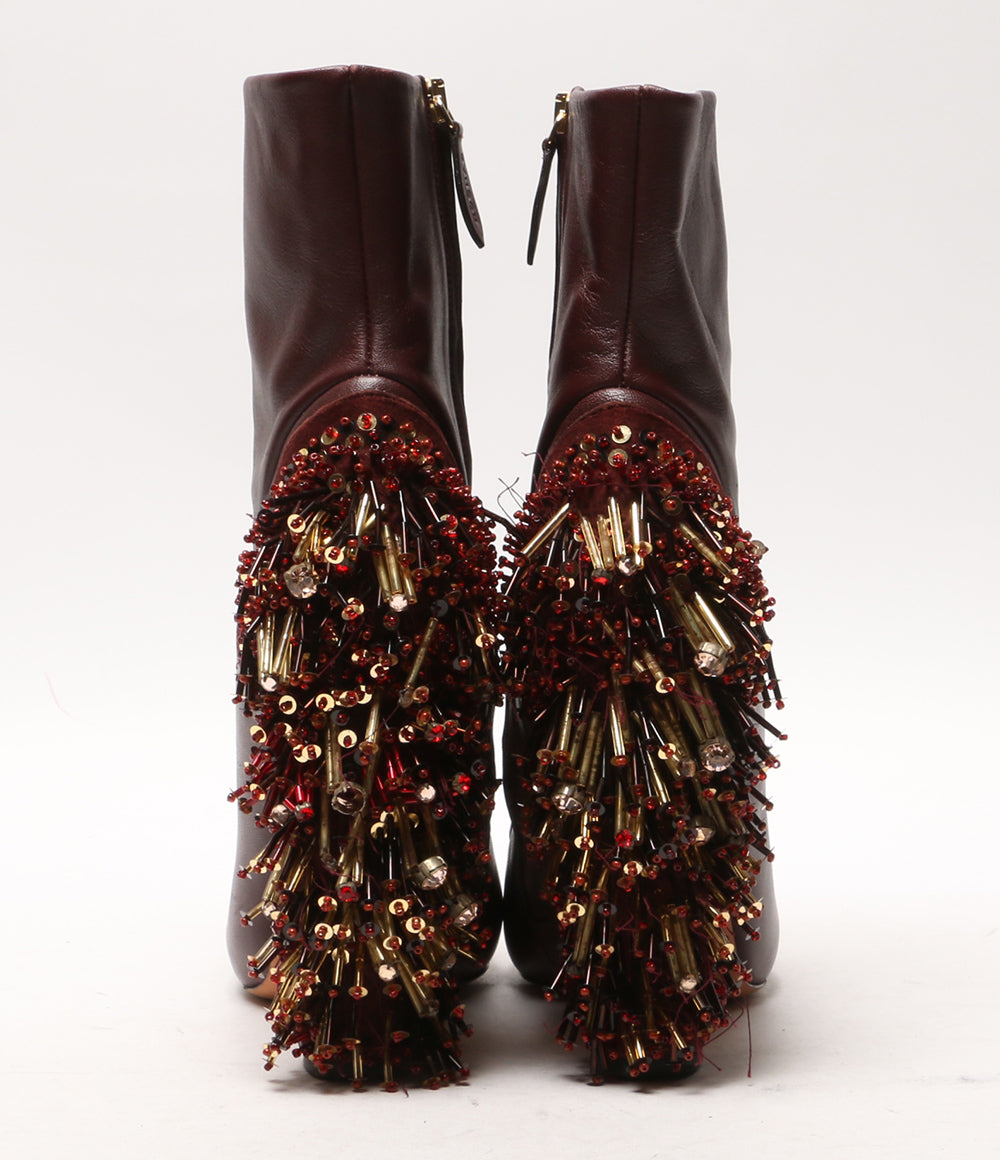 ROCHAS ヒール装飾サイドジップブーツ レディース SIZE 38.5 ロシャス