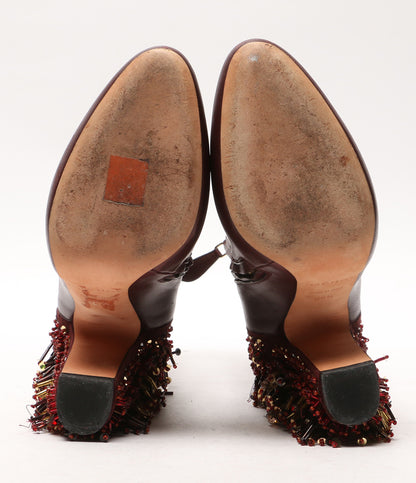 ROCHAS ヒール装飾サイドジップブーツ レディース SIZE 38.5 ロシャス