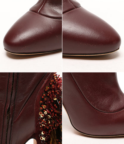 ROCHAS ヒール装飾サイドジップブーツ レディース SIZE 38.5 ロシャス