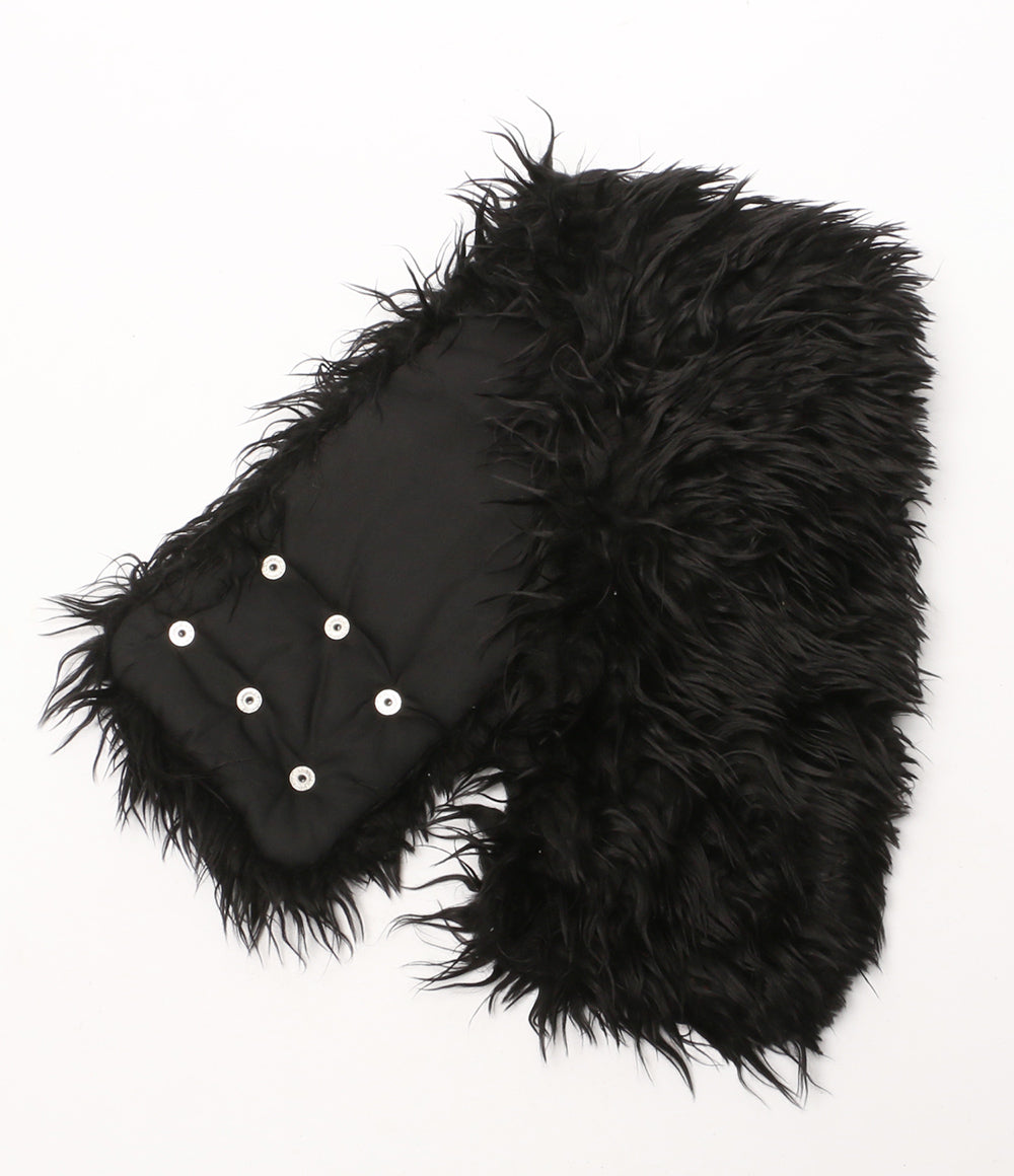 オマールアフリディ マフラー PADDED LONG FUR SCARF レディース omar