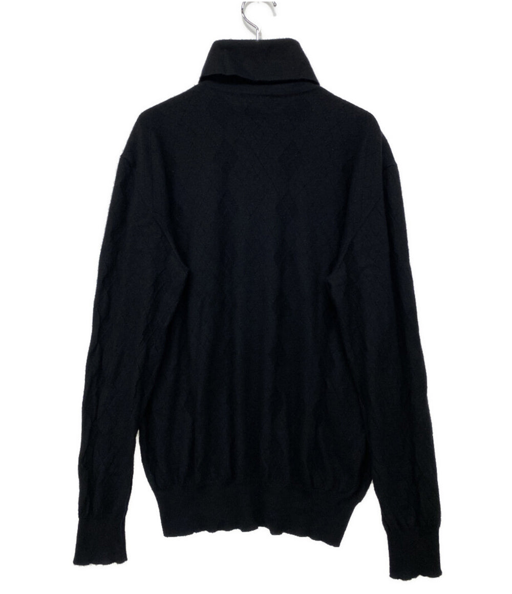 エルメス カシミヤ混アーガイルニット メンズ SIZE XXL HERMES