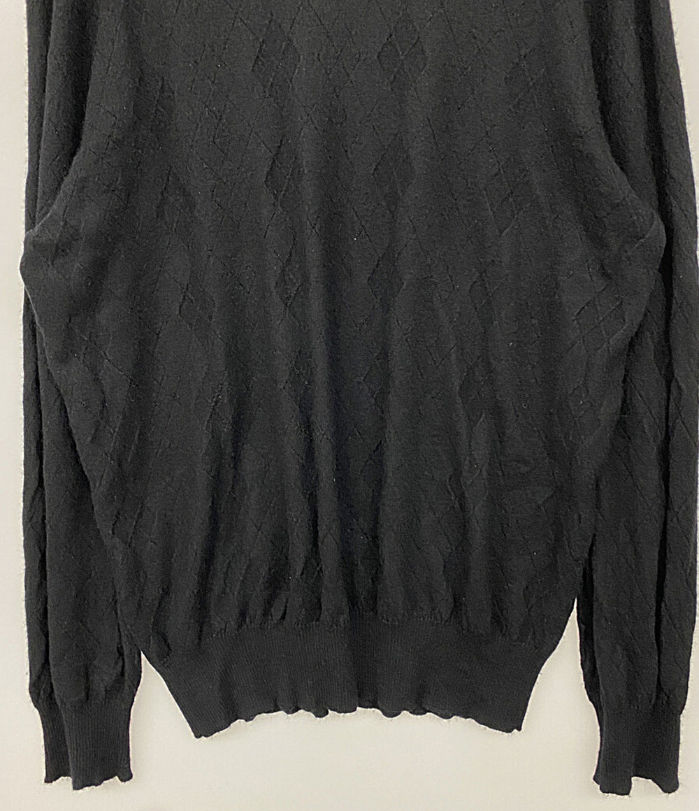 エルメス カシミヤ混アーガイルニット メンズ SIZE XXL HERMES