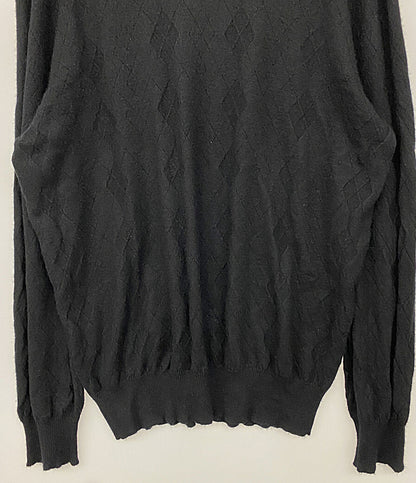 エルメス カシミヤ混アーガイルニット メンズ SIZE XXL HERMES