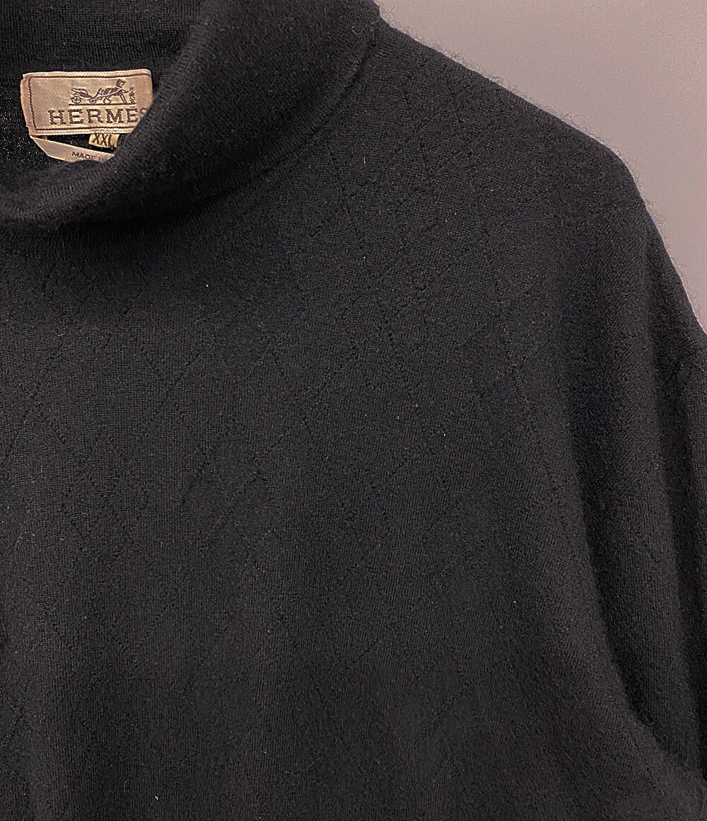 エルメス カシミヤ混アーガイルニット メンズ SIZE XXL HERMES