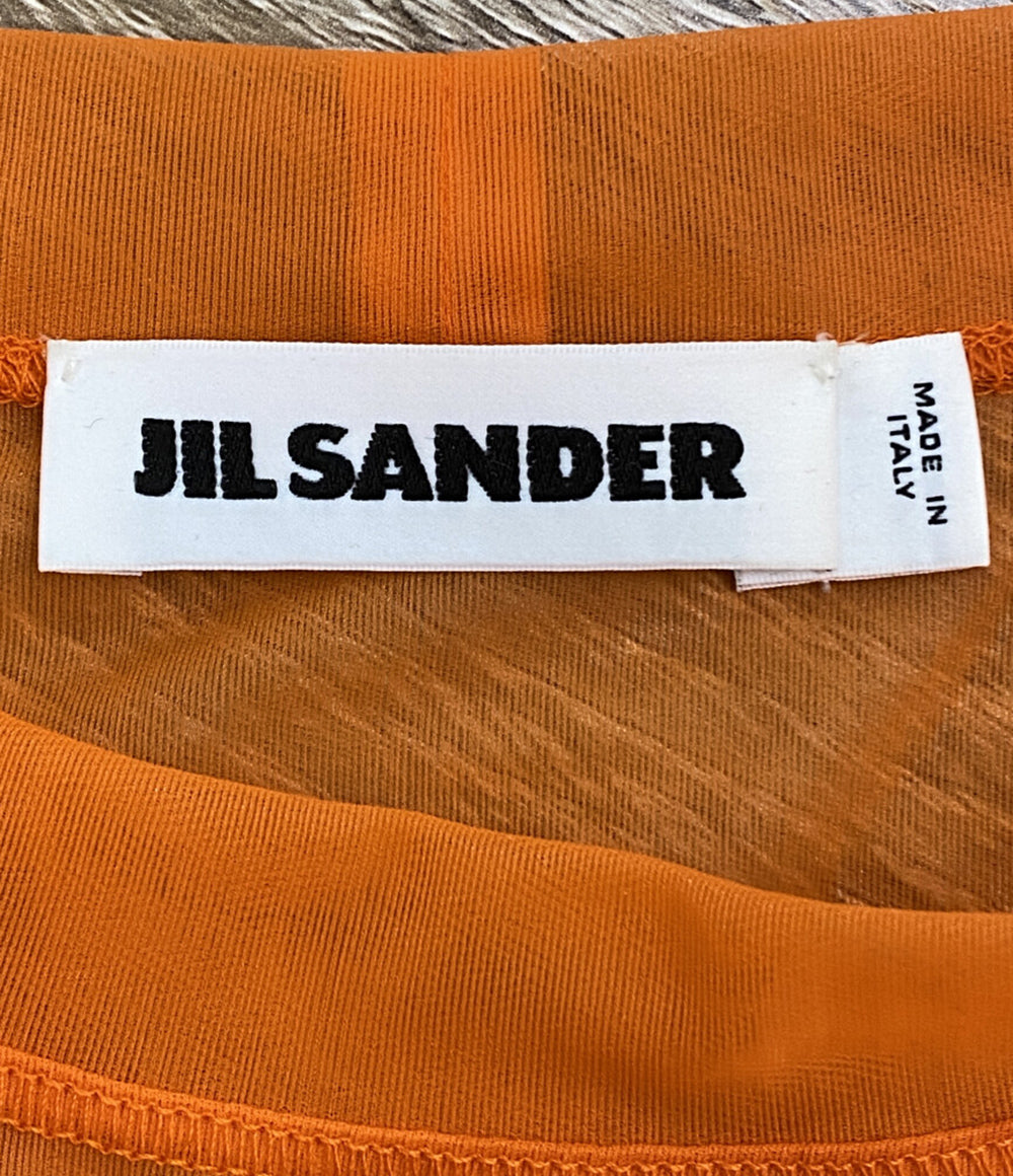 Jil sander 半袖Ｔシャツ ロゴプリントシースルーTEE メンズ SIZE M ジルサンダー