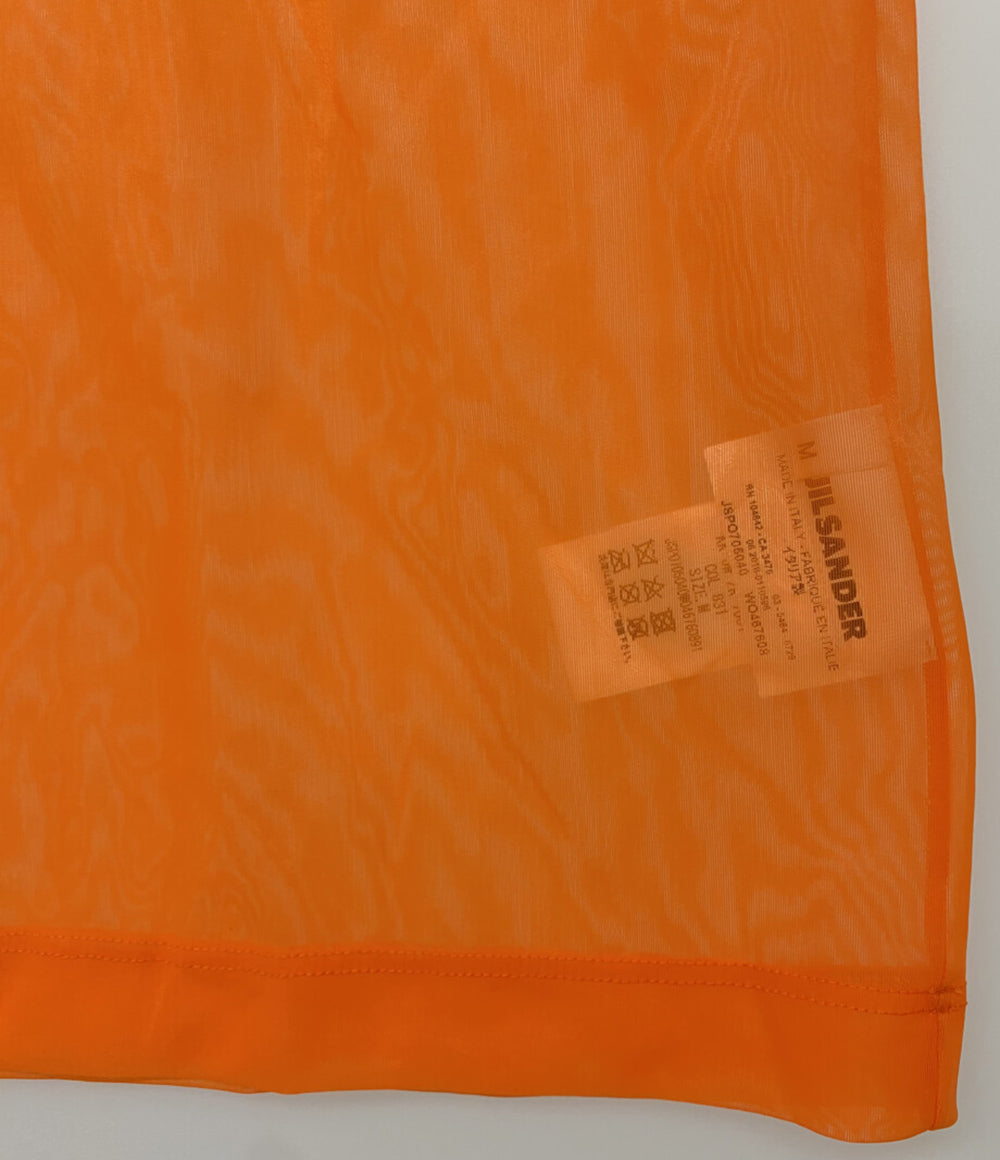 Jil sander 半袖Ｔシャツ ロゴプリントシースルーTEE メンズ SIZE M ジルサンダー