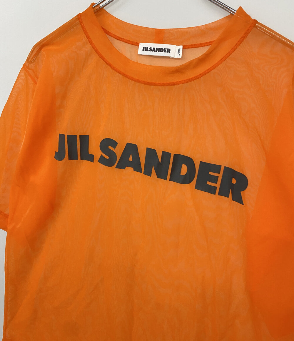 Jil sander 半袖Ｔシャツ ロゴプリントシースルーTEE メンズ SIZE M ジルサンダー