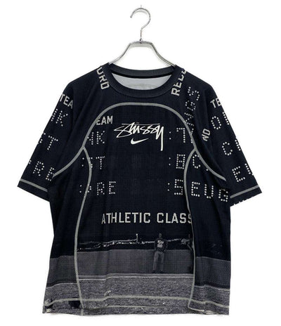 美品 STUSSY×NIKE ナイキ 半袖Ｔシャツ UV Crew Black NESSE342 メンズ SIZE S ステューシー