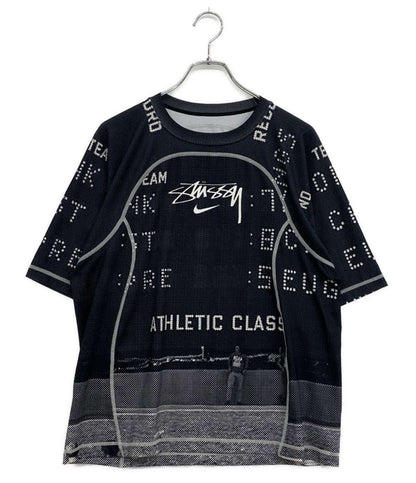 美品 STUSSY×NIKE ナイキ 半袖Ｔシャツ UV Crew Black NESSE342 メンズ SIZE S ステューシー