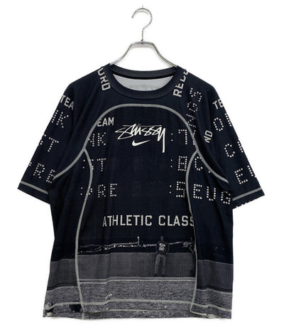 美品 STUSSY×NIKE ナイキ 半袖Ｔシャツ UV Crew Black NESSE342 メンズ SIZE S ステューシー