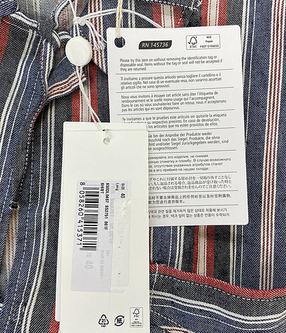 Maison Margiela 10 半袖シャツ カットオフデザインシャツ 23SS S50DL0467 メンズ SIZE 40 メゾンマルジェラ