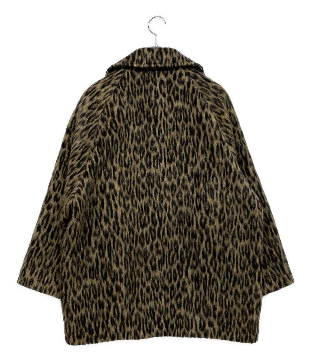 美品 Ticca ティッカ レオパードシャギーピーコート 24AW 0243419252 レディース SIZE F