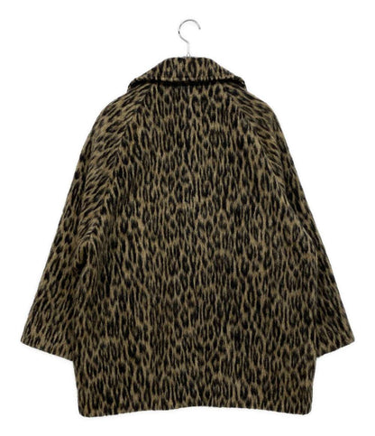 美品 Ticca ティッカ レオパードシャギーピーコート 24AW 0243419252 レディース SIZE F