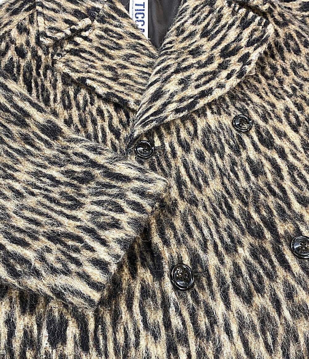 美品 Ticca ティッカ レオパードシャギーピーコート 24AW 0243419252 レディース SIZE F