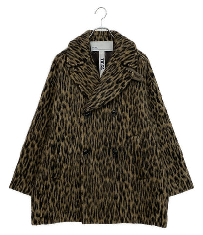 美品 Ticca ティッカ レオパードシャギーピーコート 24AW 0243419252 レディース SIZE F