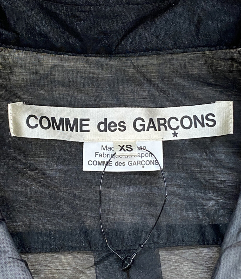 美品 COMME des GARCONS チュールレイヤードプリント長袖シャツ 25SS GO-B007 レディース SIZE XS コムデギャルソン