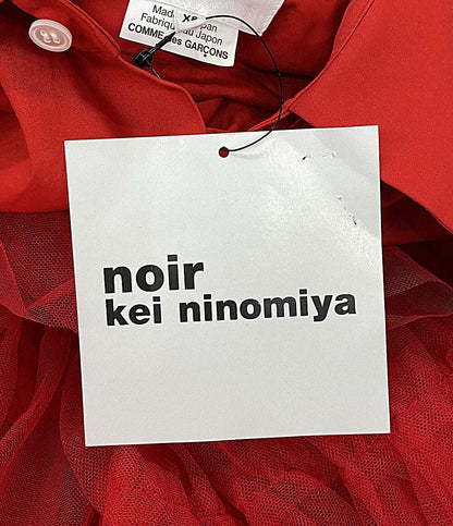 noir kei ninomiya 長袖シャツ 綿ブロード×チュールシャツ 25SS 3O-B001 レディース SIZE XS ノワールケイニノミヤ