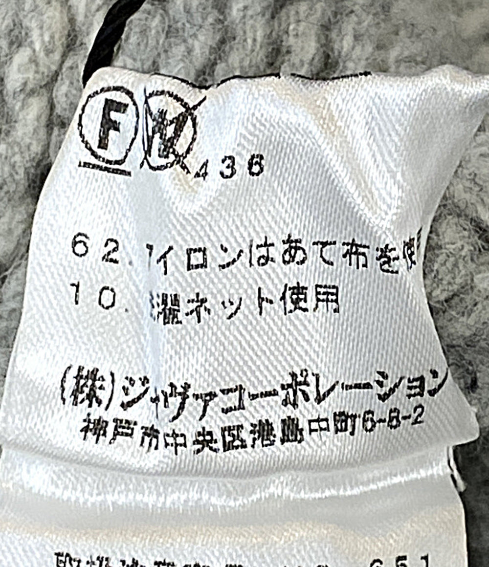 美品 ESSEN エッセン クロップドニット カシミヤ混Vネック 3172-37003 レディース SIZE 38