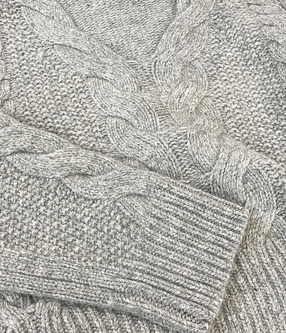 美品 ESSEN エッセン クロップドニット カシミヤ混Vネック 3172-37003 レディース SIZE 38