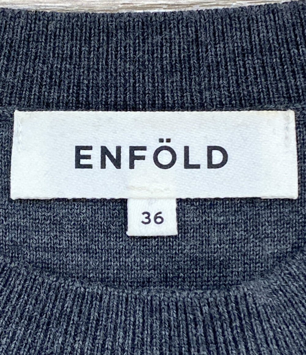 ENFOLD 長袖ワンピース ベストレイヤードドレス レディース SIZE 36