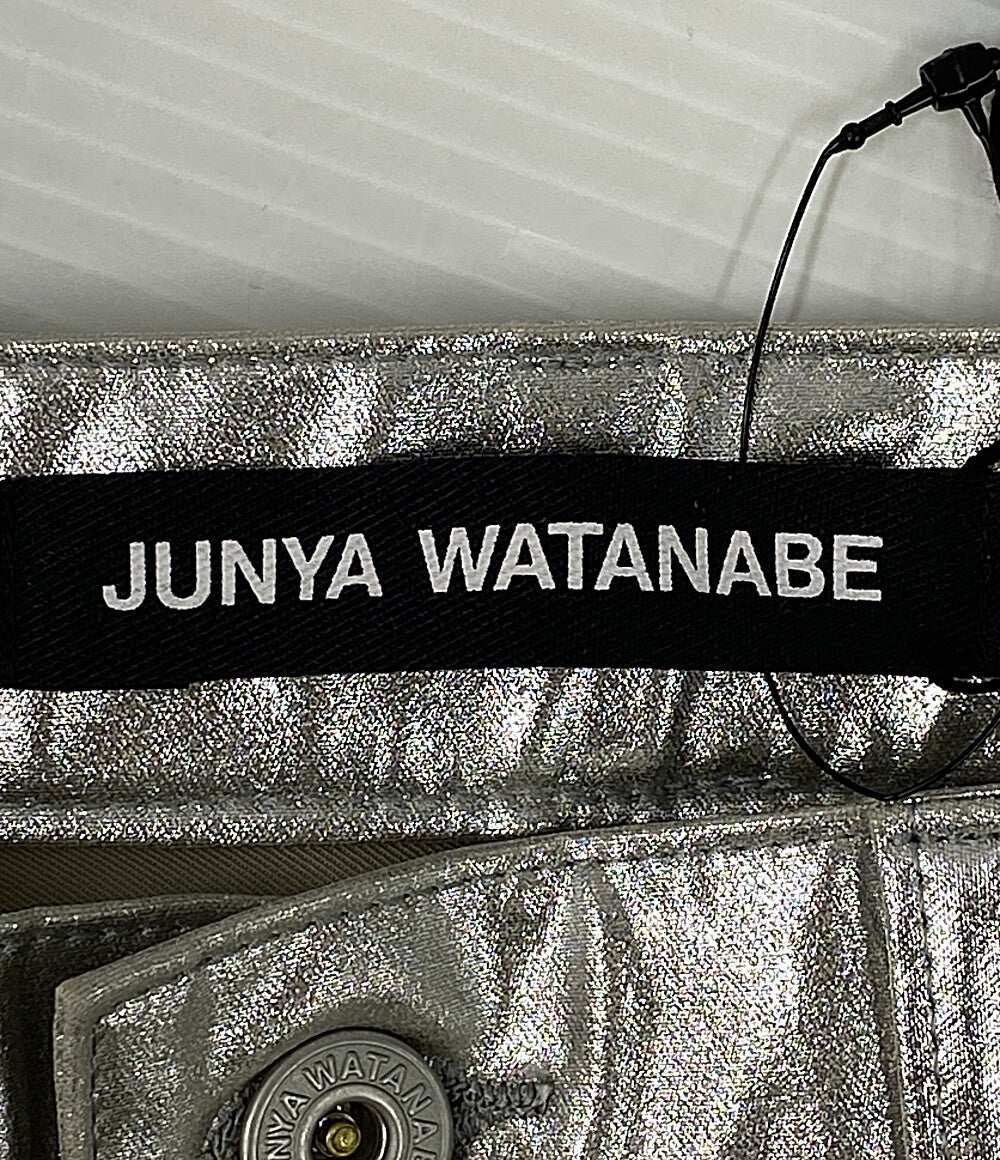美品 JUNYA WATANABE メタリックスリムパンツ 25SS JO-P024 レディース SIZE S ジュンヤワタナベ