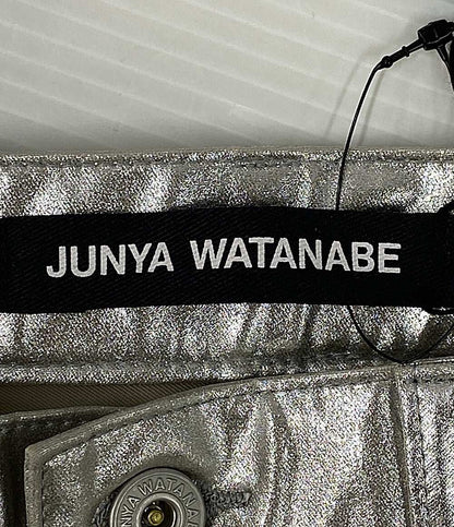 美品 JUNYA WATANABE メタリックスリムパンツ 25SS JO-P024 レディース SIZE S ジュンヤワタナベ