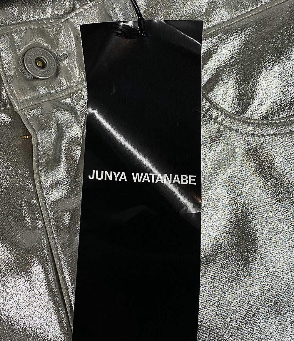 美品 JUNYA WATANABE メタリックスリムパンツ 25SS JO-P024 レディース SIZE S ジュンヤワタナベ