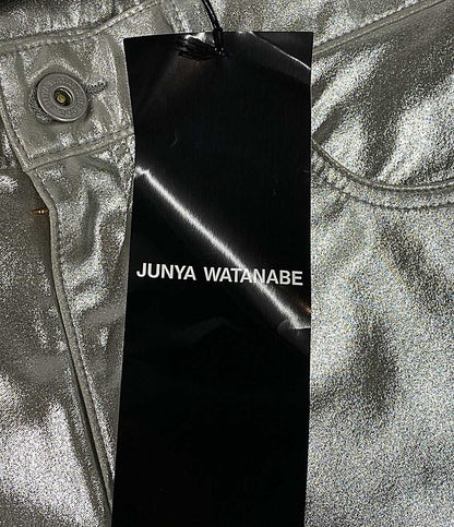 美品 JUNYA WATANABE メタリックスリムパンツ 25SS JO-P024 レディース SIZE S ジュンヤワタナベ