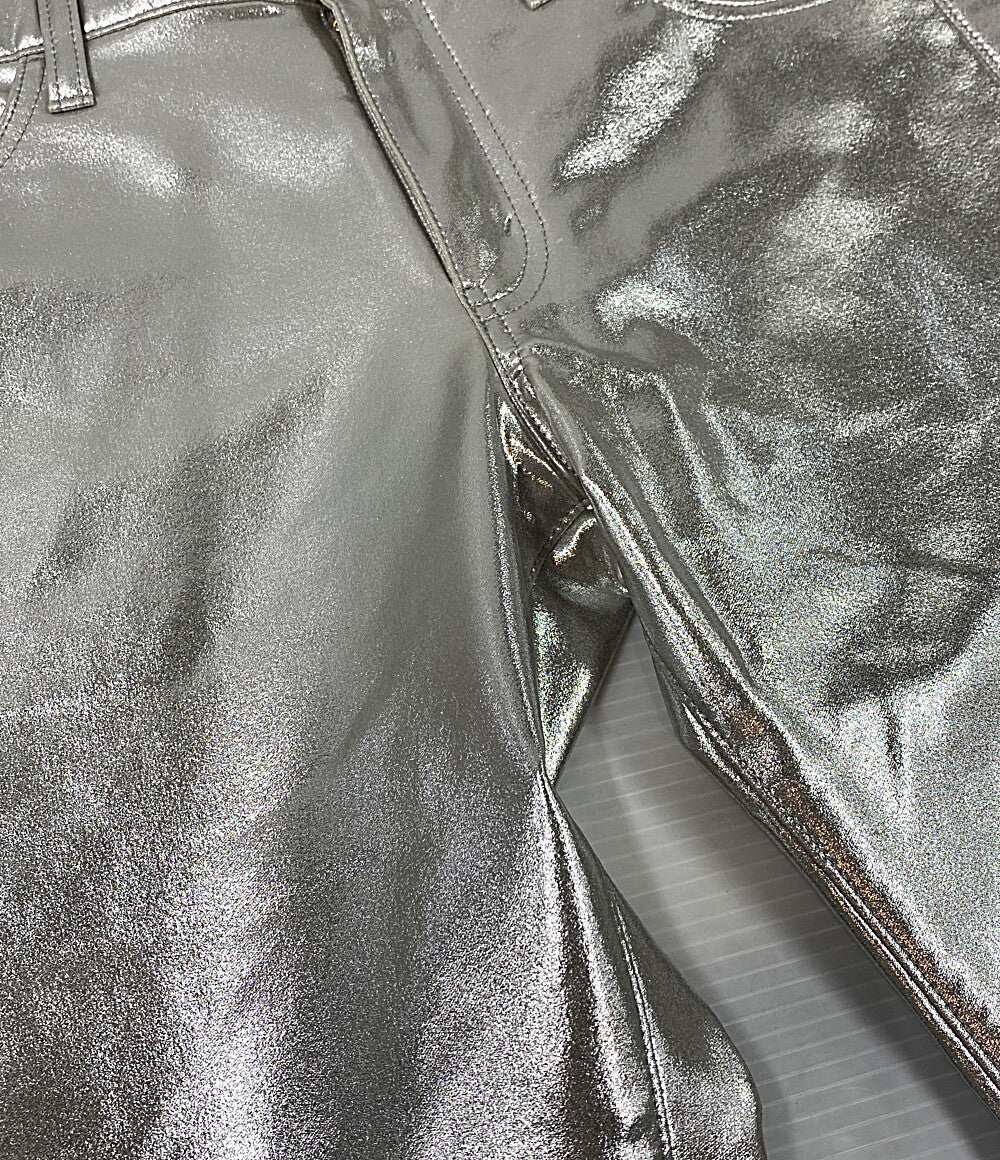 美品 JUNYA WATANABE メタリックスリムパンツ 25SS JO-P024 レディース SIZE S ジュンヤワタナベ