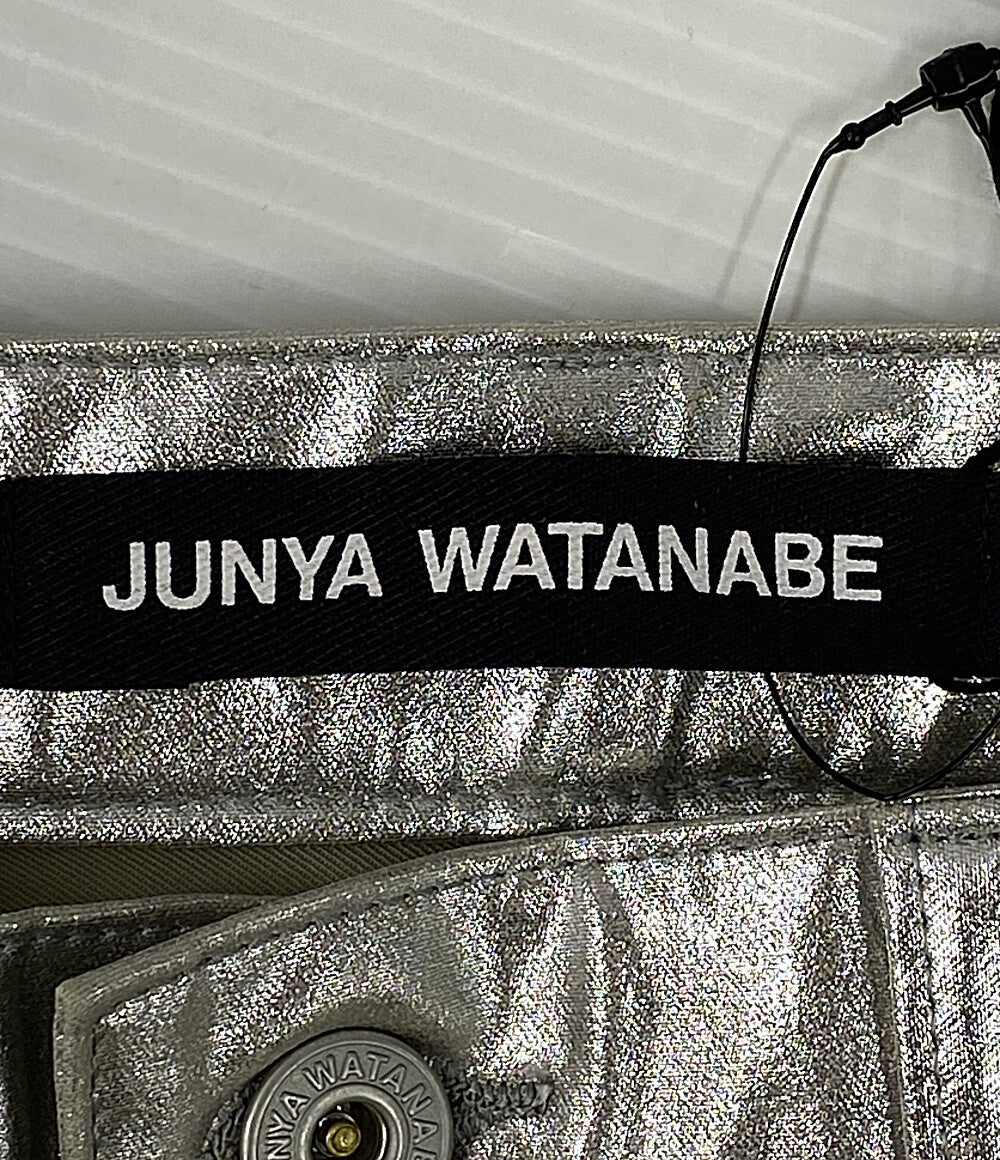 美品 JUNYA WATANABE メタリックスリムパンツ 25SS JO-P024 レディース SIZE S ジュンヤワタナベ