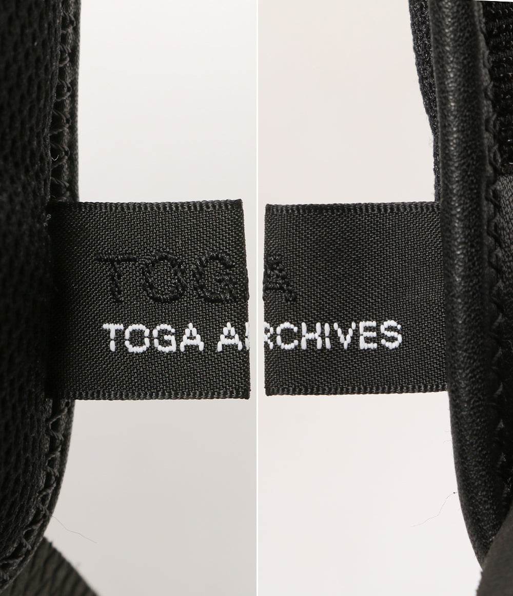 美品 TOGA×SUICOKE スイコック フリンジ SLIDE サンダル ブラック レディース SIZE 25cm トーガ