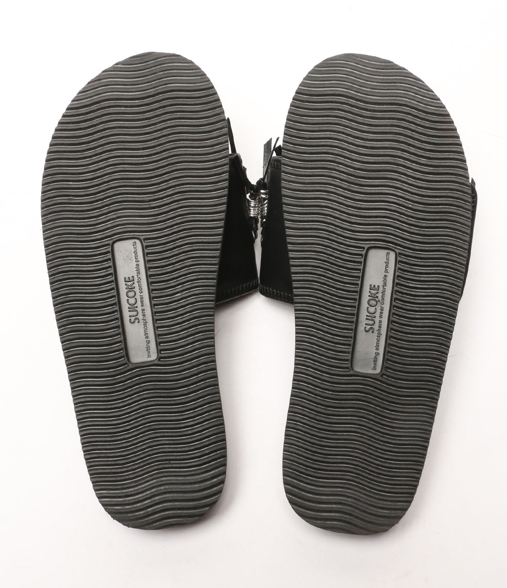 美品 TOGA×SUICOKE スイコック フリンジ SLIDE サンダル ブラック